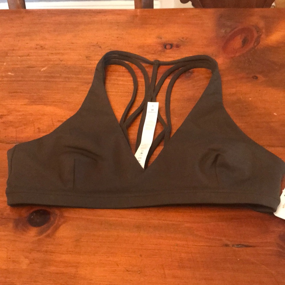 Raise the barre bra - size 6 dark olive